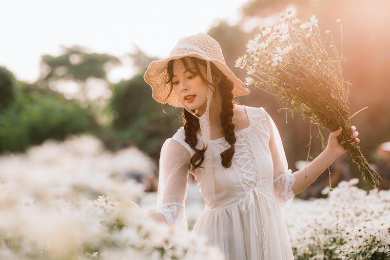 Woman walking in nature